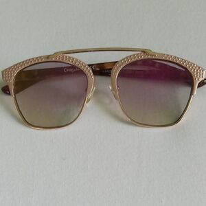 Circus by Sam Edelman Horn Rimmed Aviator Style Sunglasses